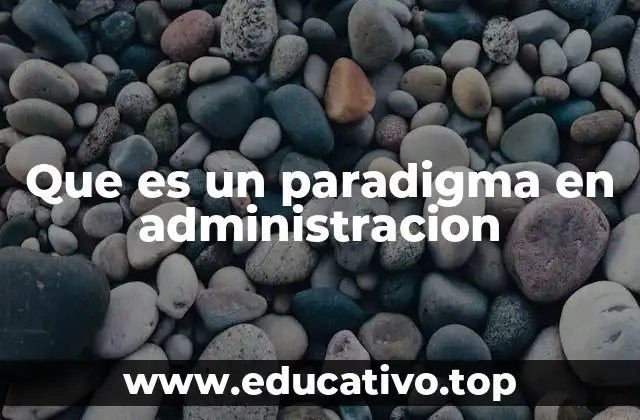 Que es un paradigma en administracion