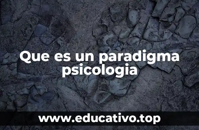 Que es un paradigma psicologia