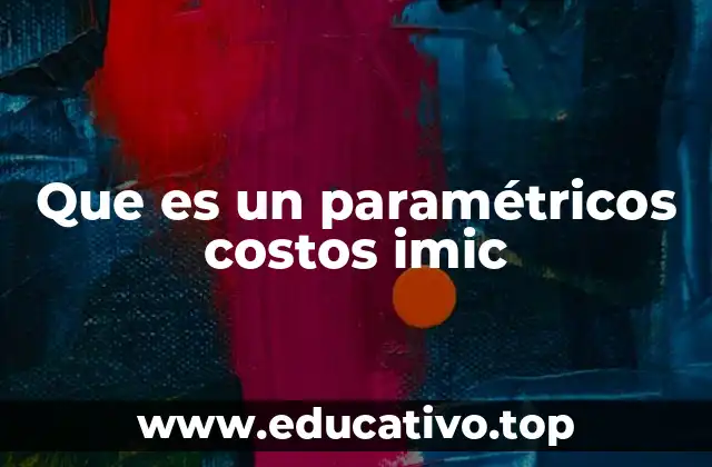 Que es un paramétricos costos imic