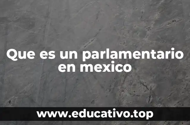 Que es un parlamentario en mexico