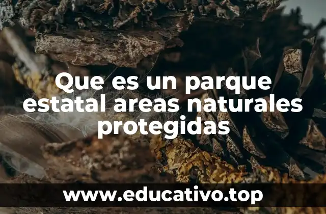 Que es un parque estatal areas naturales protegidas