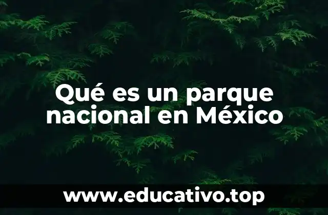 Qué es un parque nacional en México