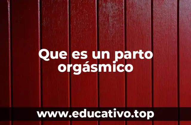 Que es un parto orgásmico