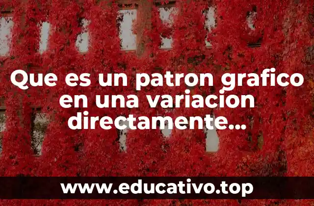 Que es un patron grafico en una variacion directamente proporcional