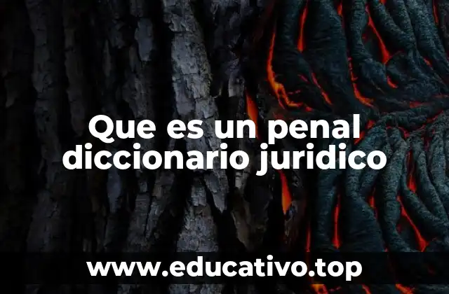 Que es un penal diccionario juridico