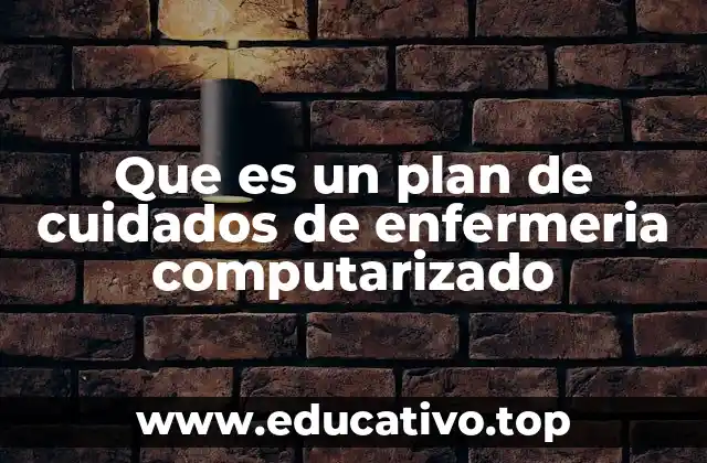 Que es un plan de cuidados de enfermeria computarizado