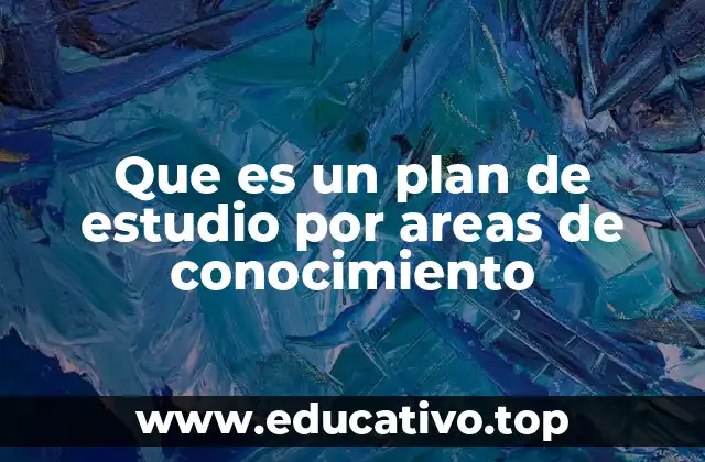 Que es un plan de estudio por areas de conocimiento