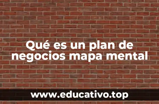 Qué es un plan de negocios mapa mental