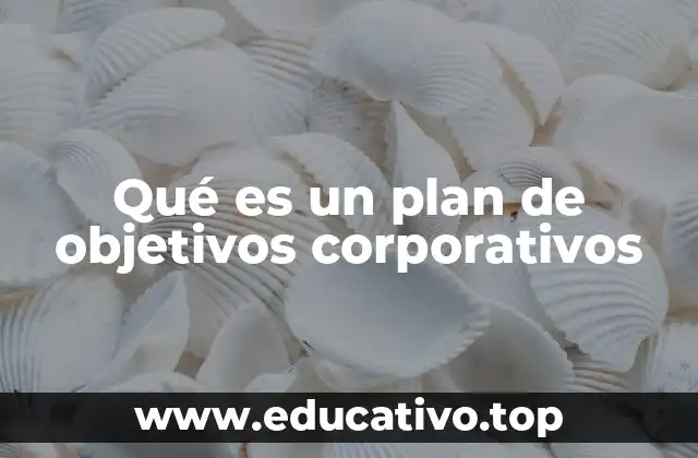 Qué es un plan de objetivos corporativos