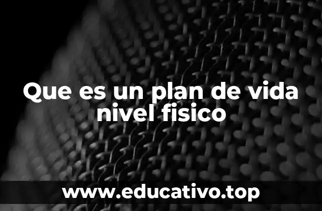 Que es un plan de vida nivel fisico