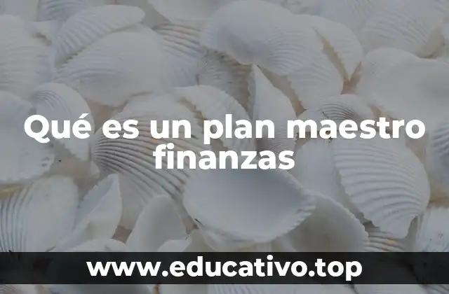 Qué es un plan maestro finanzas