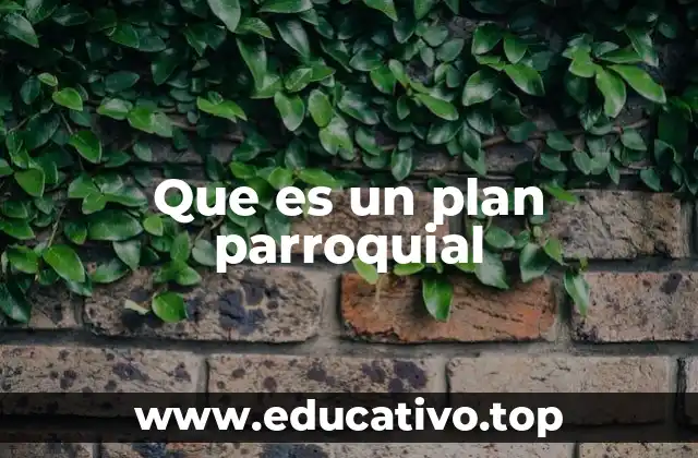 Que es un plan parroquial