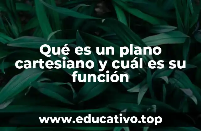 Qué es un plano cartesiano y cuál es su función