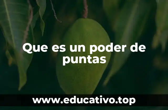 Que es un poder de puntas