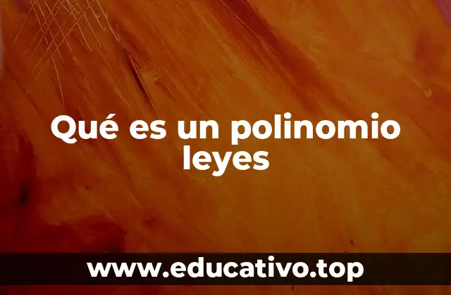 Qué es un polinomio leyes