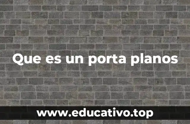Que es un porta planos