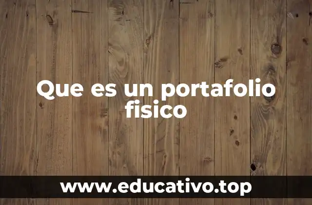Que es un portafolio fisico