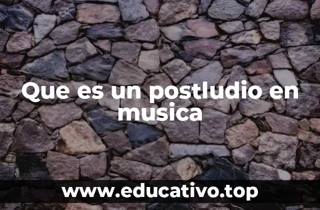 Que es un postludio en musica