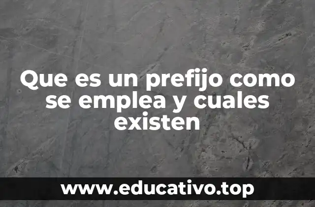 El papel de los prefijos en la formación de palabras