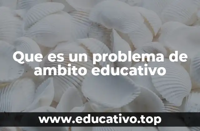 Que es un problema de ambito educativo