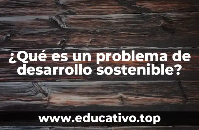 ¿Qué es un problema de desarrollo sostenible?