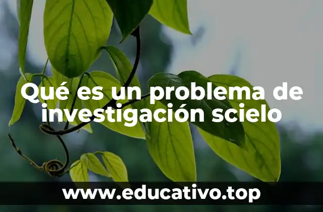 Qué es un problema de investigación scielo