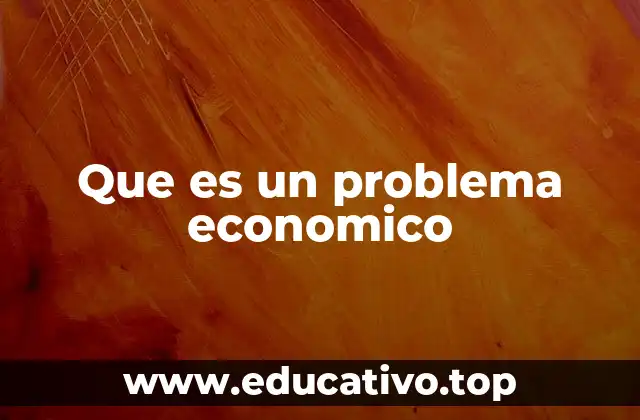 Que es un problema economico