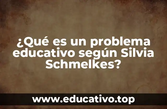 ¿Qué es un problema educativo según Silvia Schmelkes?