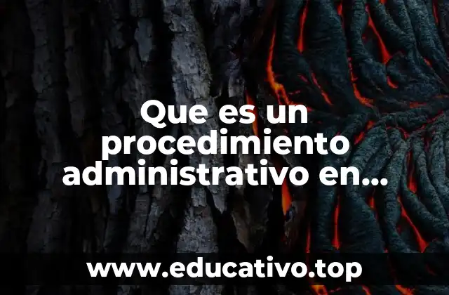 Que es un procedimiento administrativo en educacion
