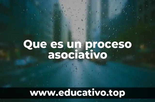 Que es un proceso asociativo