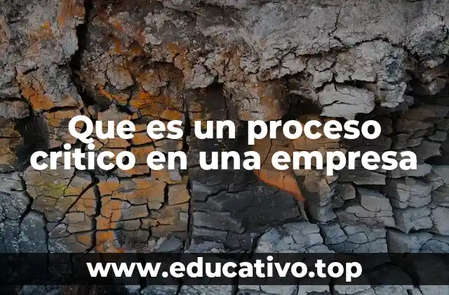 Que es un proceso critico en una empresa