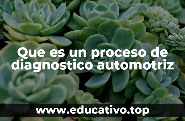 Que es un proceso de diagnostico automotriz