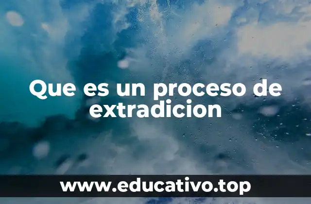 Que es un proceso de extradicion