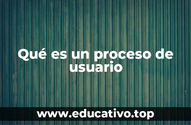 Qué es un proceso de usuario