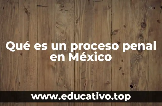 Qué es un proceso penal en México