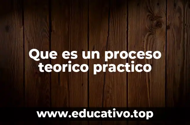 Que es un proceso teorico practico