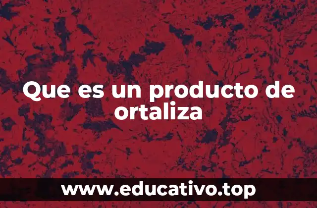 Que es un producto de ortaliza