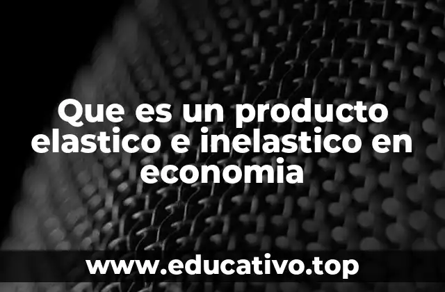 Que es un producto elastico e inelastico en economia