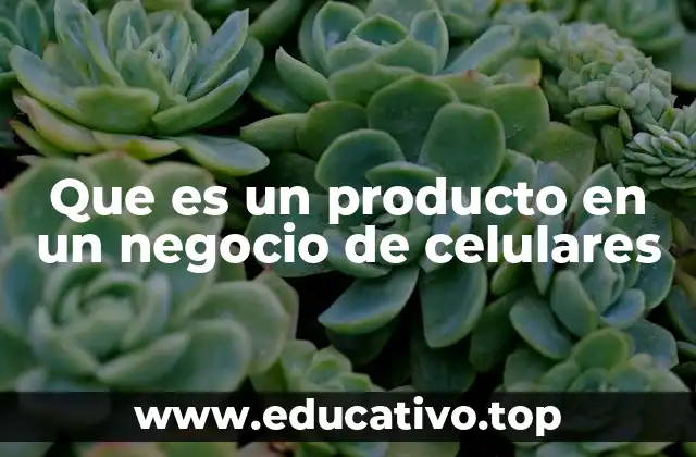 Que es un producto en un negocio de celulares
