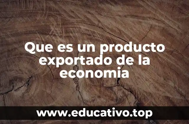 Que es un producto exportado de la economia