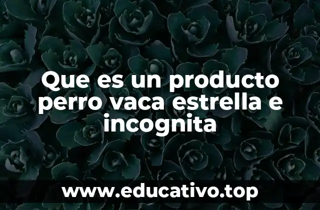 Que es un producto perro vaca estrella e incognita