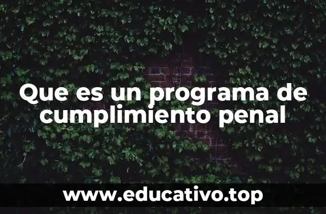 Que es un programa de cumplimiento penal