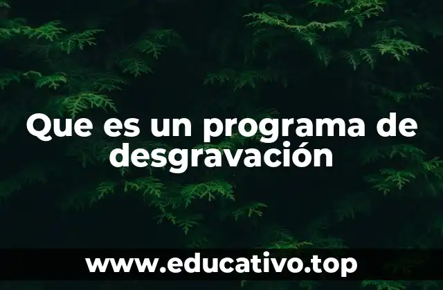 Que es un programa de desgravación