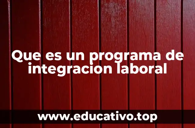 Que es un programa de integracion laboral
