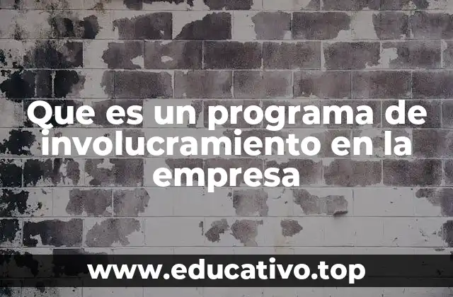 Que es un programa de involucramiento en la empresa