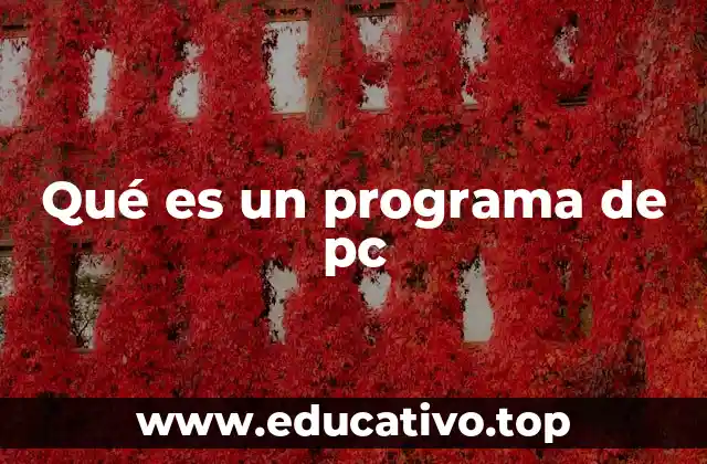 Qué es un programa de pc