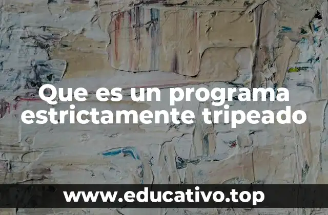 Que es un programa estrictamente tripeado