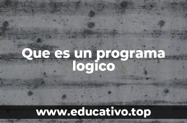 Que es un programa logico