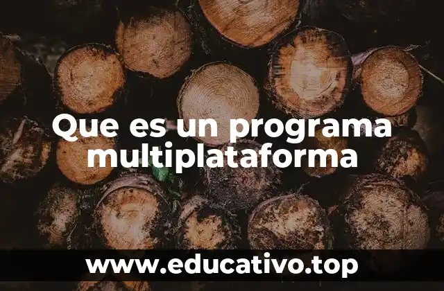 Que es un programa multiplataforma