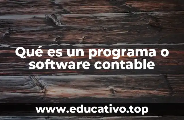 Qué es un programa o software contable